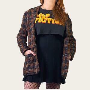 Vintage Autumnal Multicolor Tweed Blazer Sz M